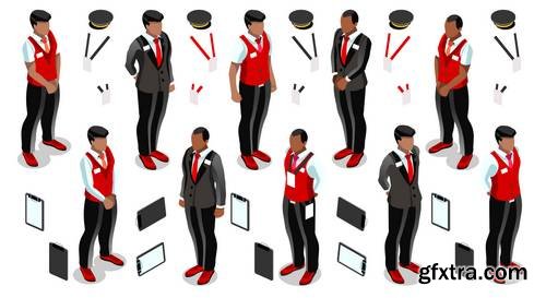 Isometric People Icon Set Collection