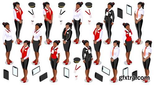 Isometric People Icon Set Collection