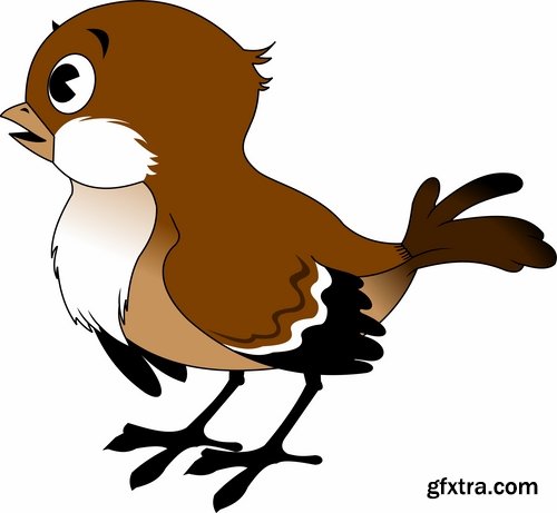 Collection of bird dove eagle sparrow swan parrot 25 EPS