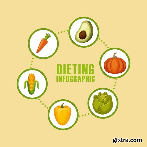 Infographic dieting - 6 EPS