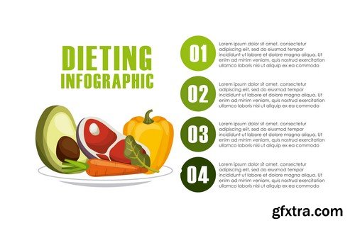 Infographic dieting - 6 EPS