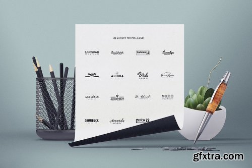 CreativeMarket 20 Luxury Minimal Logo Vol. 02 1152888
