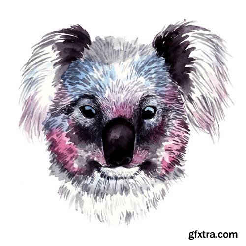 Watercolor Animals - Hand Drawn Illustration