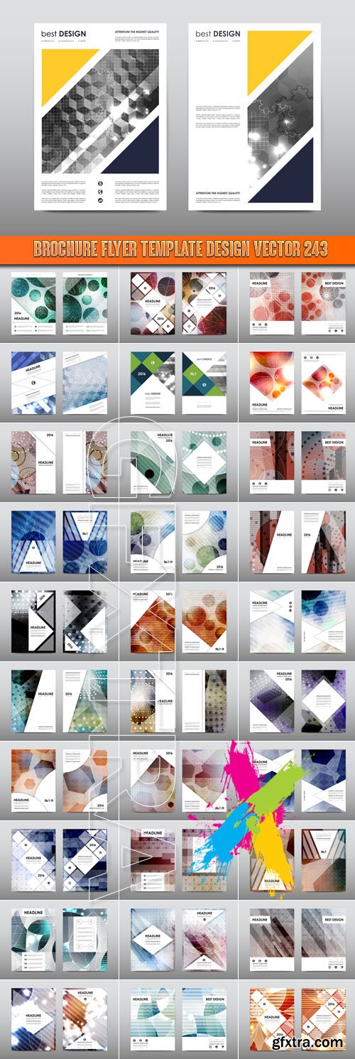 Brochure flyer template design vector 243