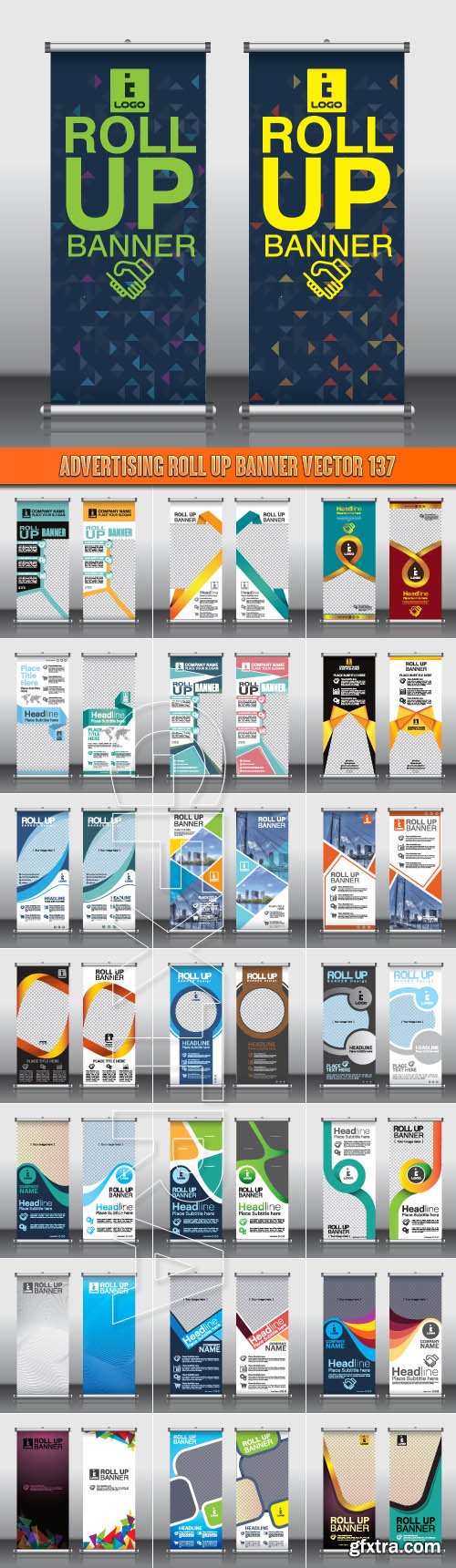 Advertising Roll up banner vector 137