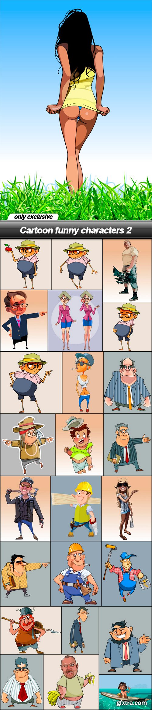 Cartoon funny characters 2 - 25 EPS