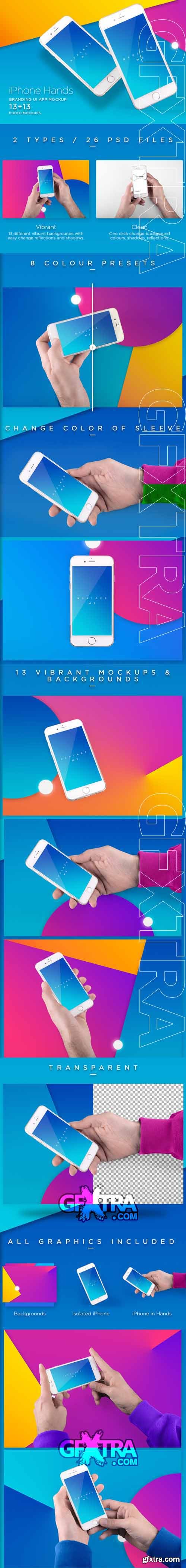IPhone Mock-Up Brending Templates With Vivid Bcg's