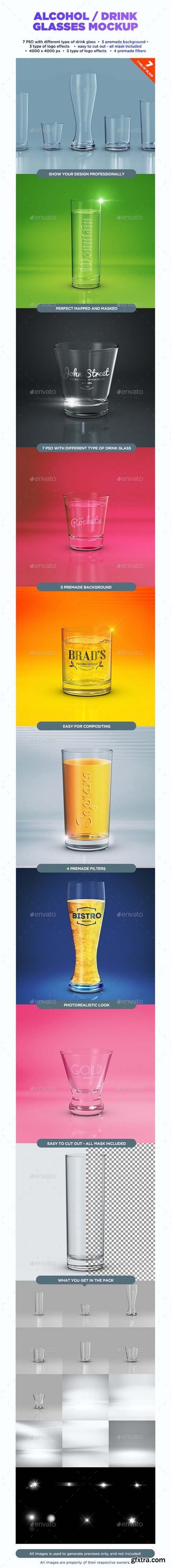 GR - Alcohol / Drink Glasses Mockup 11696066 GR - Alcohol / Drink Glasses Mockup 11696066