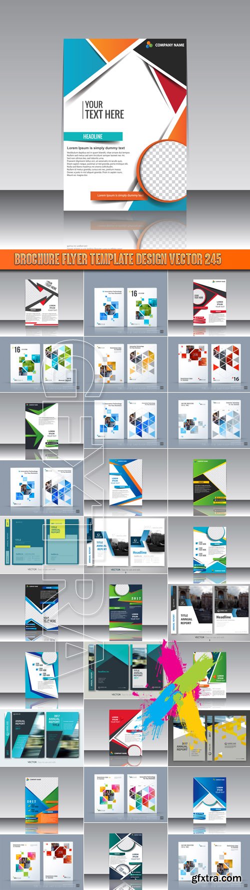 Brochure flyer template design vector 245
