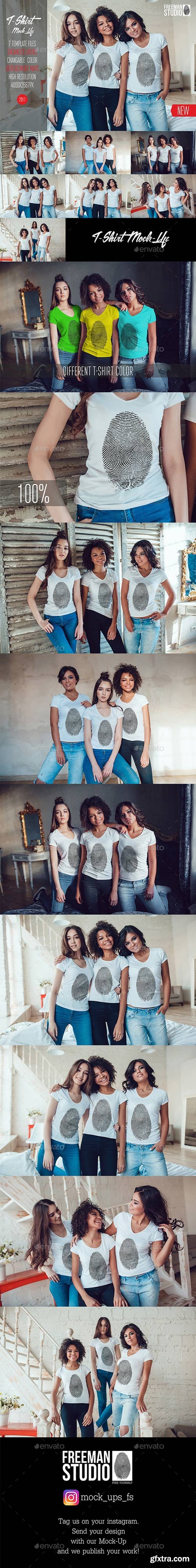 GraphicRiver - Women's T-Shirts Mock-Up Vol.1 2017 - 19377597