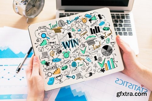 Collection of business plan planning strategy success businessman notebook 25 HQ Jpeg