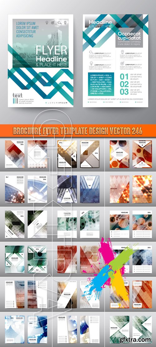 Brochure flyer template design vector 246