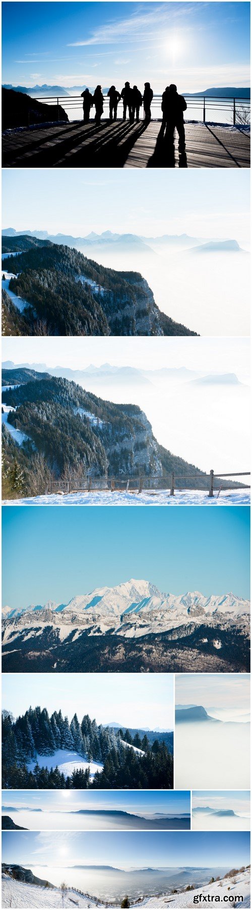 Beautiful Alps, winter mountain background 9X JPEG