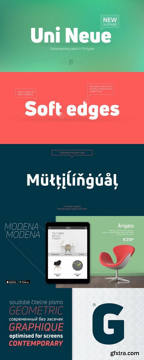 Uni Neue Font Family $179