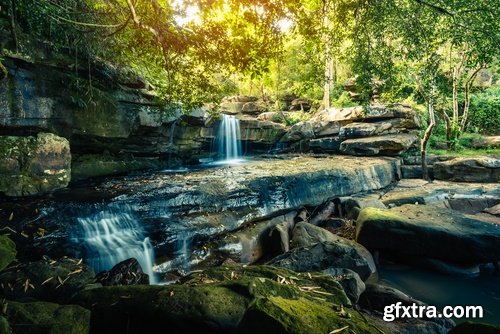 Collection of mountain waterfall rock the forest the lake wildlife 25 HQ Jpeg
