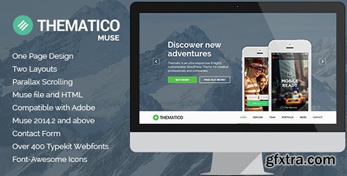 ThemeForest - Thematico v1.0 - One Page MUSE Template - 10334299