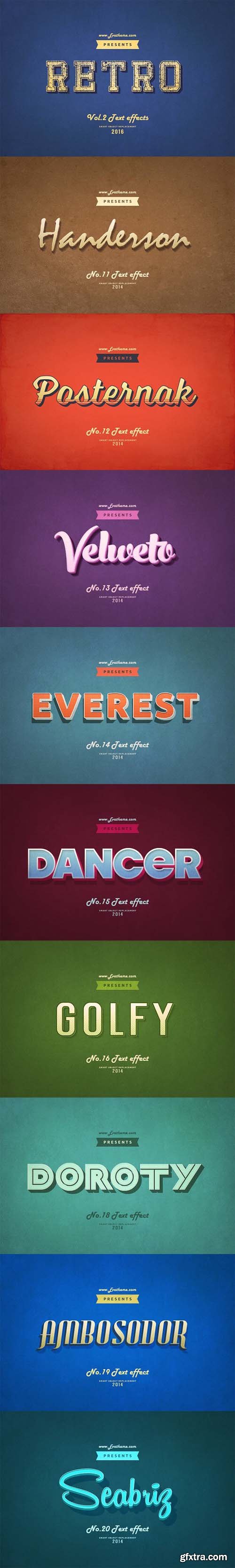 Retro Style Text Effects Vol.2 Retro Style Text Effects Vol.2