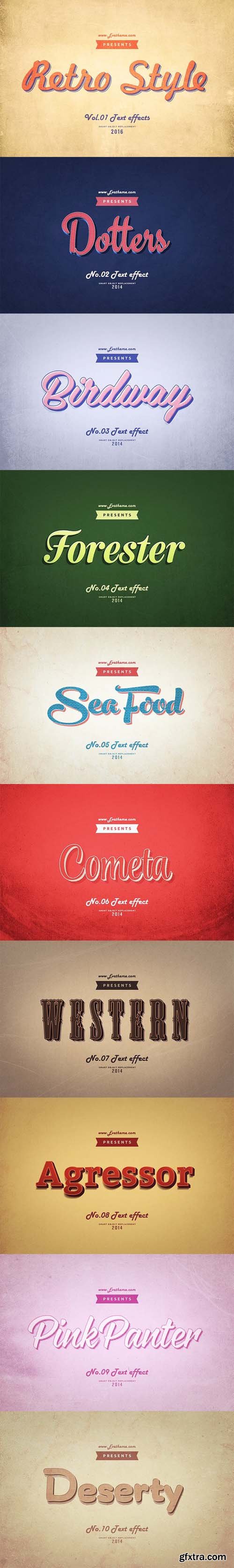 Retro Style Text Effects Vol.1 Retro Style Text Effects Vol.1