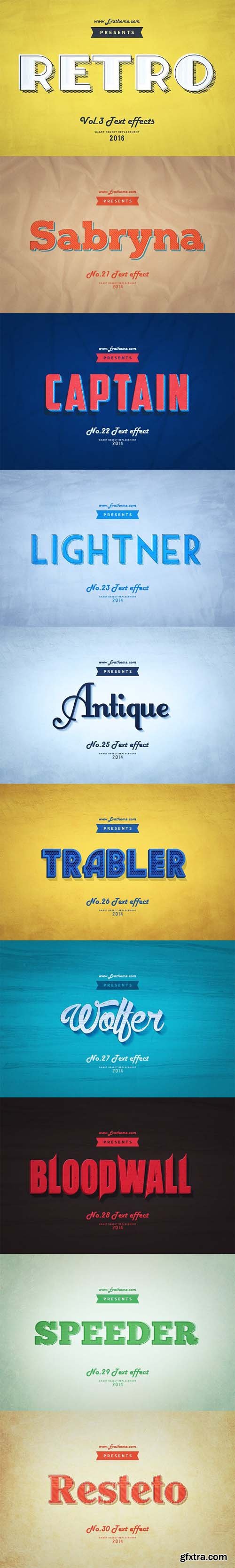 Retro Style Text Effects Vol.3 Retro Style Text Effects Vol.3