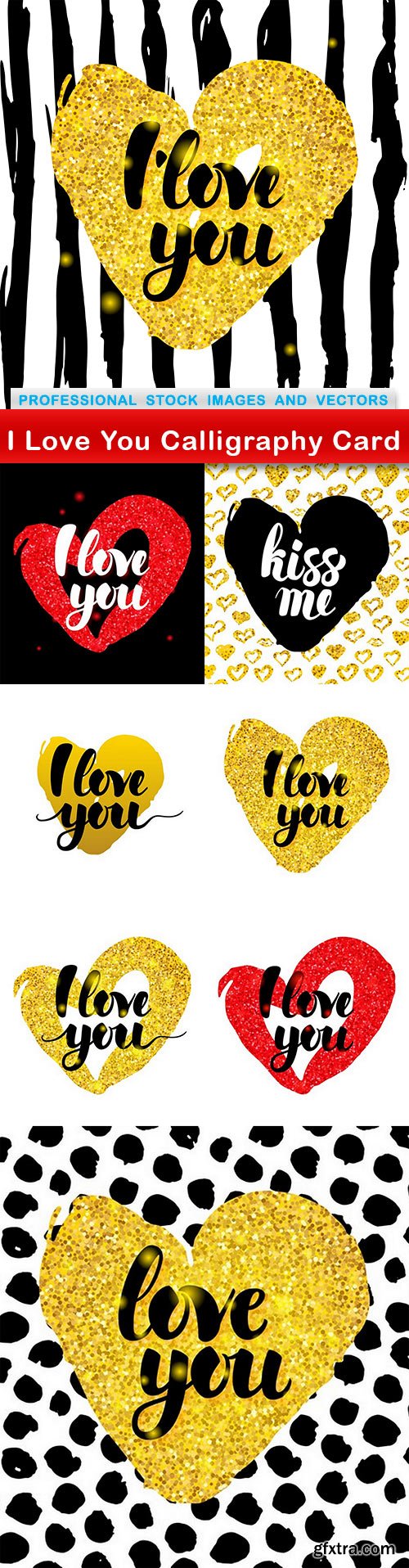 I Love You Calligraphy Card - 8 EPS