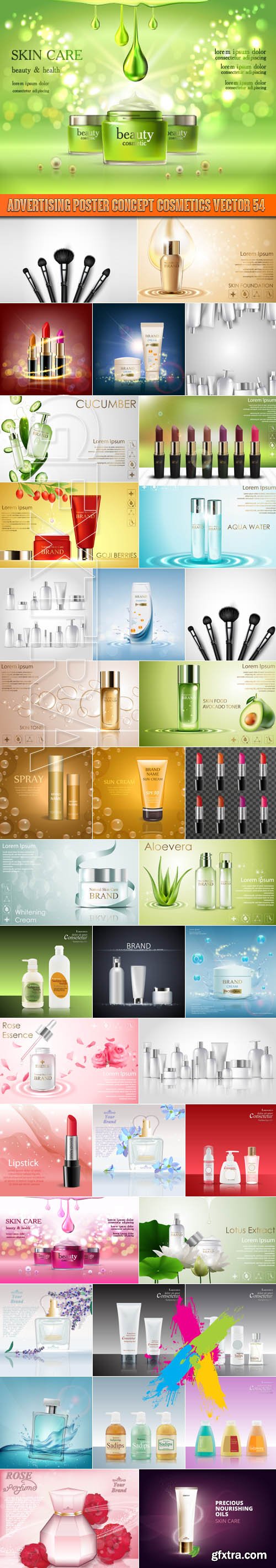 Advertising Poster Concept Cosmetics vector 54