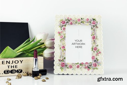 Floral Frame Mockup Floral Frame Mockup