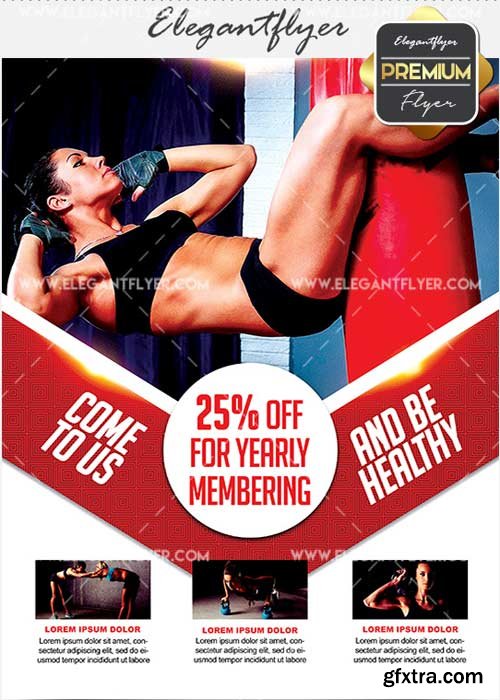 Fitness Classes V7 Flyer PSD Template + Facebook Cover