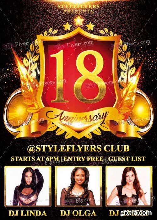 Anniversary V14 PSD Flyer Template