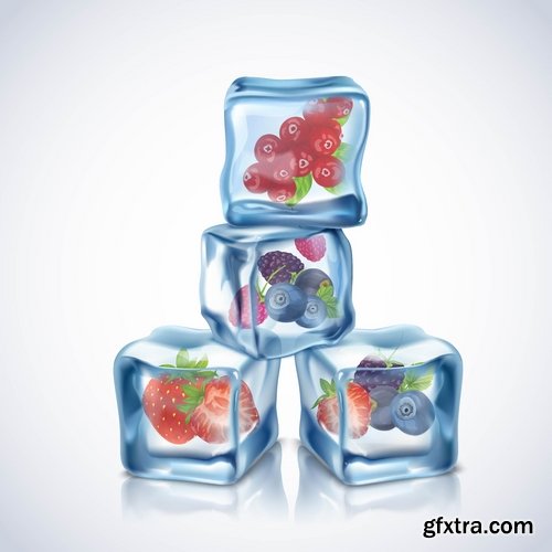 Collection of ice cream sweet donut cake cake icon sticker banner flyer 25 EPS