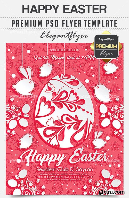 Happy Easter – Flyer PSD Template + Facebook Cover