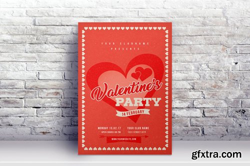 Valentines Day Retro Flyer #03