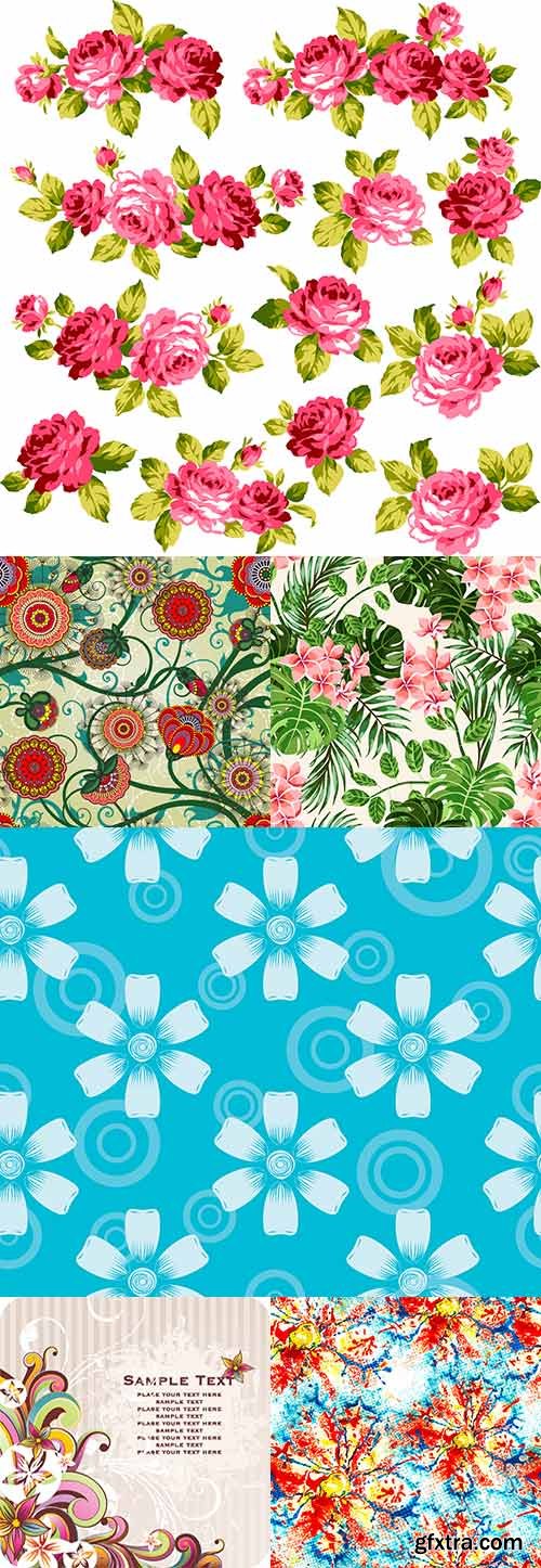 Stock vector floral backgrounds