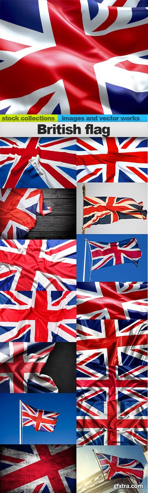 British flag, 15 x UHQ JPEG