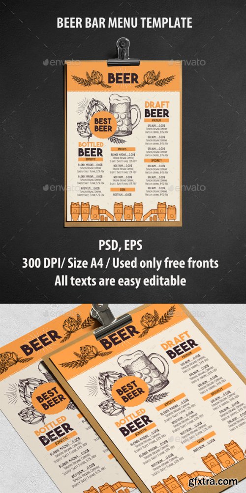 GR - Alcohol Menu Template 16961093