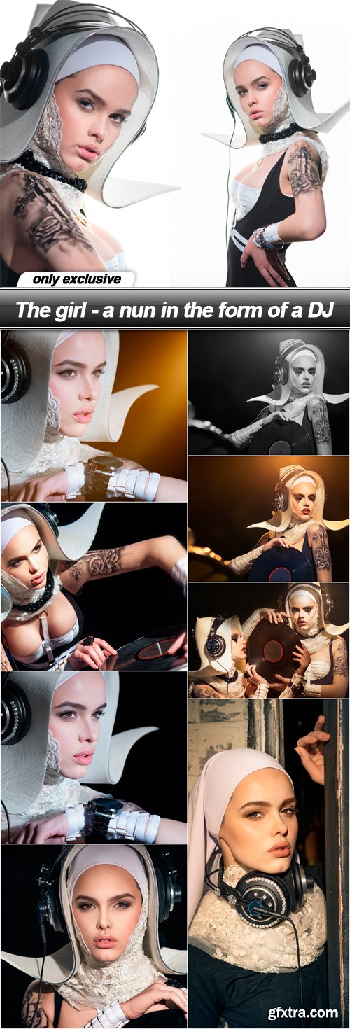 The girl - a nun in the form of a DJ - 9 UHQ JPEG