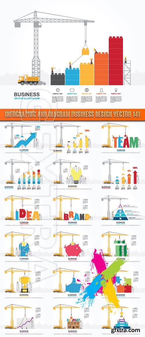 Infographic and diagram business design vector 141