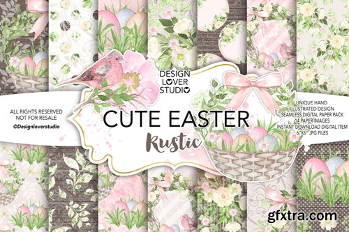 Watercolor Cute Easter Rustic DPpack Watercolor Cute Easter Rustic DPpack