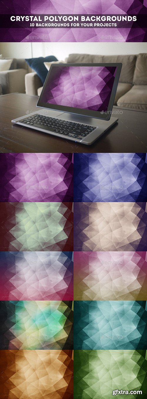 GraphicRiver - Crystal Polygon Backgrounds 10599008