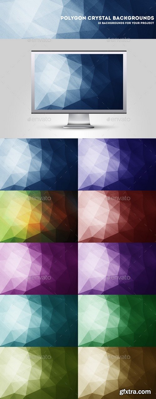 GraphicRiver - Grunge Polygon Backgrounds 10644290
