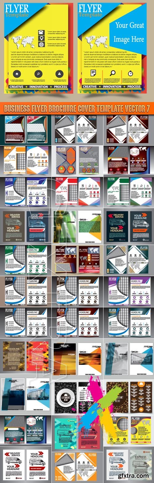 Business flyer brochure cover template vector 7