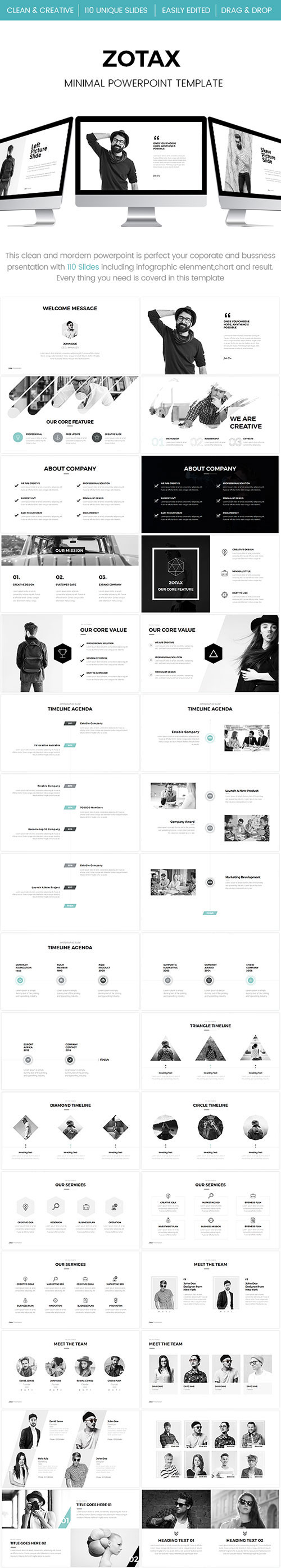 GraphicRiver - Zotax Minimal Powerpoint Template 19351583