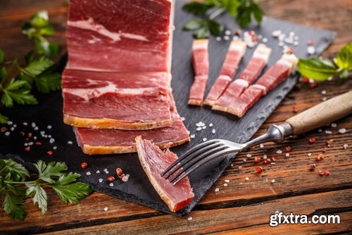 Collection of meat products sausages bacon fat banger 25 HQ Jpeg