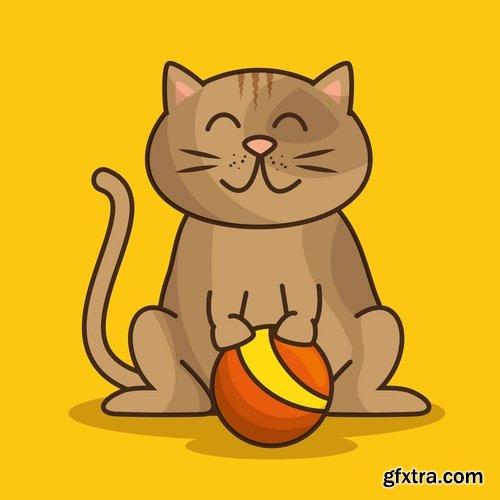 Collection of gift card postcard flyer banner with comic cartoon animal 25 EPS