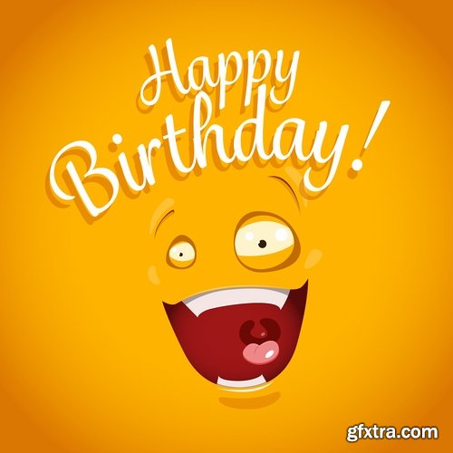 Collection of gift card postcard flyer banner with comic cartoon animal 25 EPS