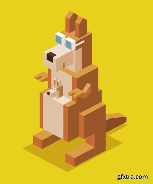 Collection of gift card postcard flyer banner with comic cartoon animal 25 EPS