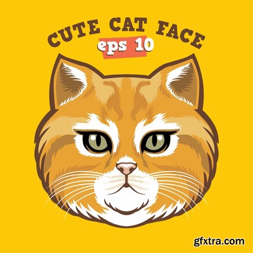 Collection of gift card postcard flyer banner with comic cartoon animal 25 EPS