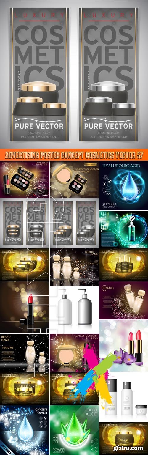 Advertising Poster Concept Cosmetics vector 57