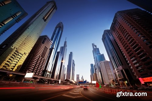 Asphalt road towards the town of the desert journey 25 HQ Jpeg