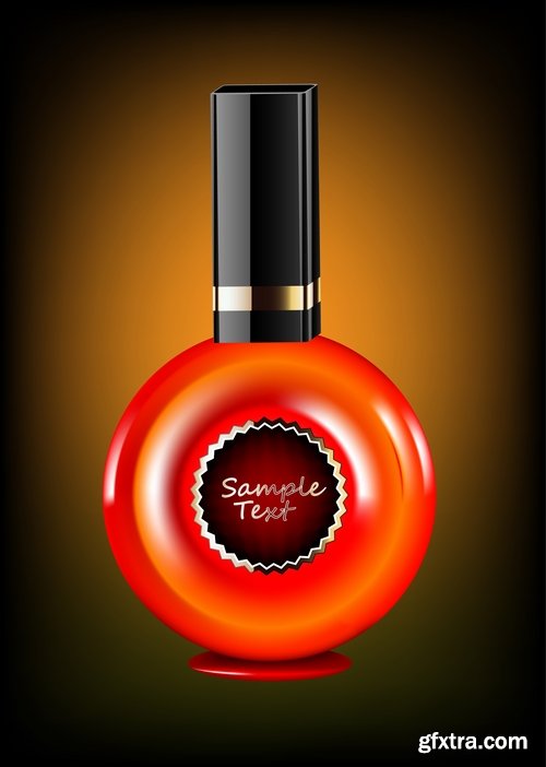 Collection of lipstick nail polish lips female beauty makeup 25 EPS