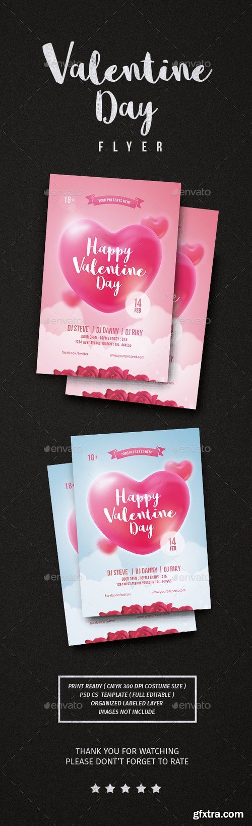 GraphicRiver - Valentine day Flyer 19350740
